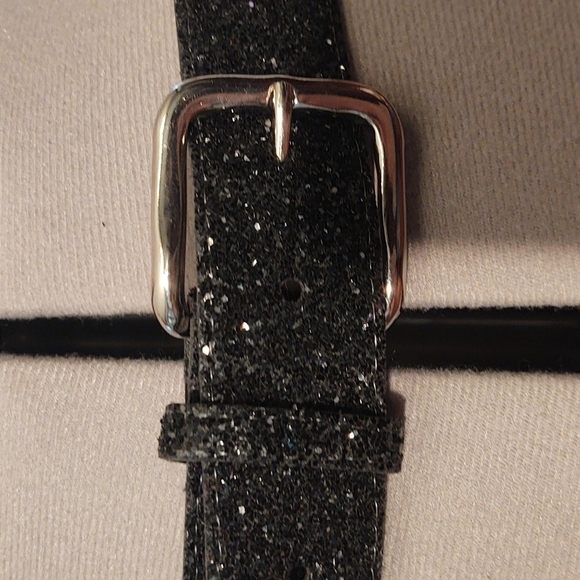 Sparkly Black Belt Sz M - Picture 2 of 6